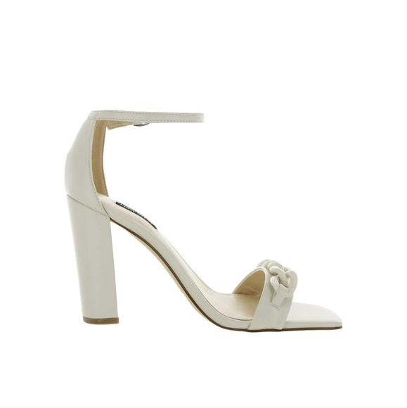 NEW NINE WEST MINDFUL CREAM /BONE 3" BLOCK HEEL Size 6.5 - Picture 4 of 14
